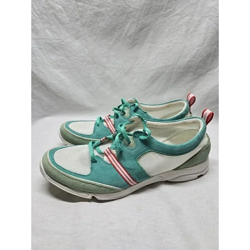 Rockport Walkability Women's Shoes Size 8.5 M White & Turquoise- No Insoles - Picture 1 of 12